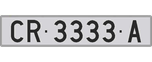 CR3333A matricula larga