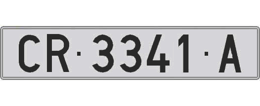 CR3341A matricula larga