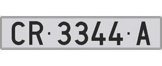 CR3344A matricula larga