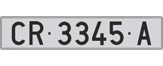 CR3345A matricula larga