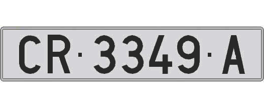 CR3349A matricula larga