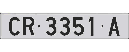 CR3351A matricula larga