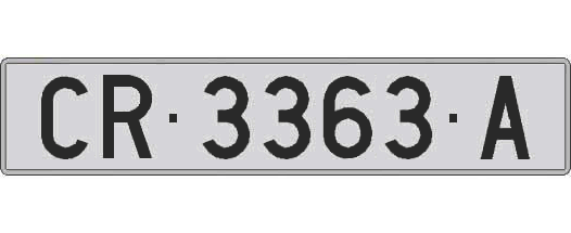CR3363A matricula larga