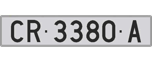 CR3380A matricula larga