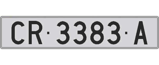 CR3383A matricula larga