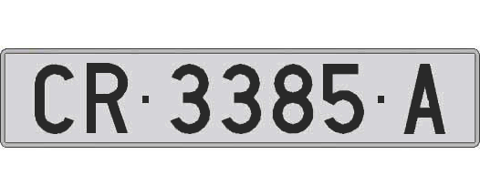 CR3385A matricula larga