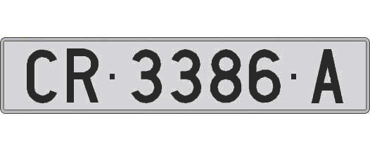 CR3386A matricula larga