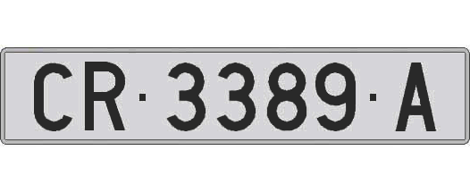 CR3389A matricula larga