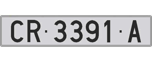 CR3391A matricula larga