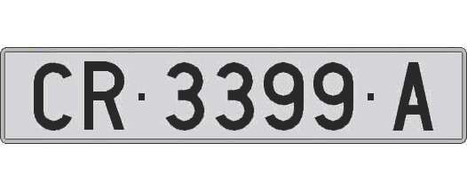 CR3399A matricula larga