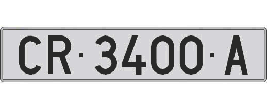 CR3400A matricula larga