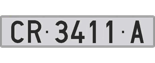 CR3411A matricula larga