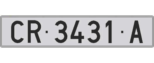 CR3431A matricula larga