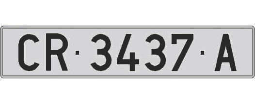 CR3437A matricula larga