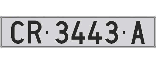 CR3443A matricula larga
