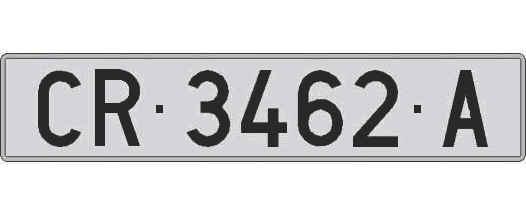 CR3462A matricula larga
