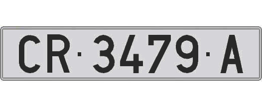 CR3479A matricula larga