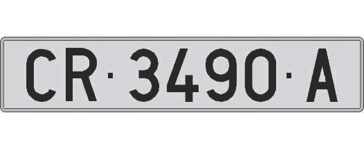 CR3490A matricula larga