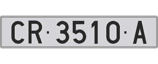 CR3510A matricula larga