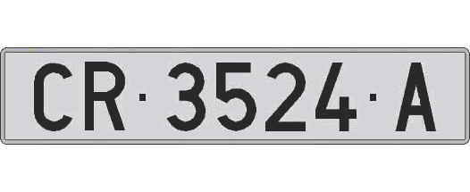 CR3524A matricula larga