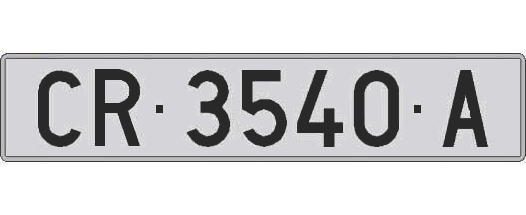 CR3540A matricula larga