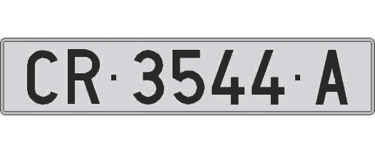 CR3544A matricula larga