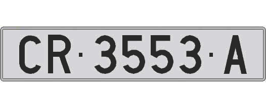 CR3553A matricula larga