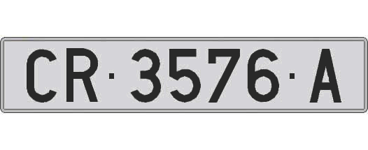 CR3576A matricula larga