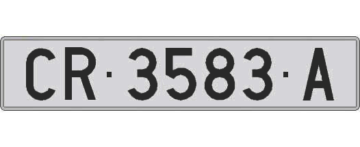 CR3583A matricula larga