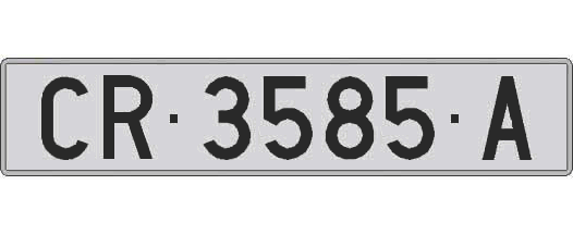 CR3585A matricula larga