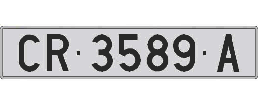 CR3589A matricula larga