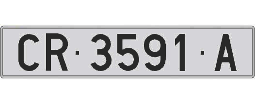 CR3591A matricula larga