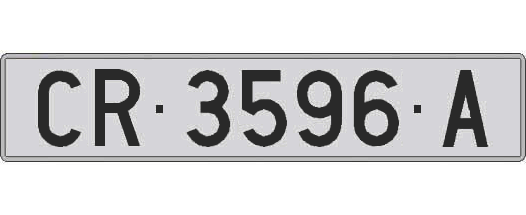 CR3596A matricula larga