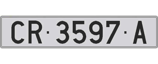 CR3597A matricula larga