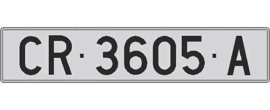 CR3605A matricula larga