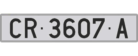 CR3607A matricula larga