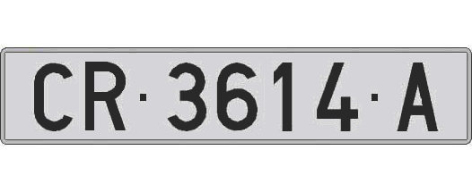 CR3614A matricula larga