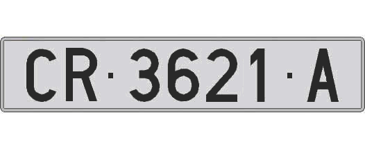 CR3621A matricula larga
