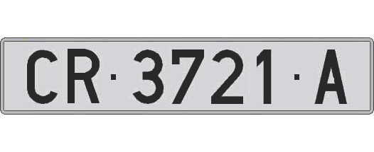 CR3721A matricula larga