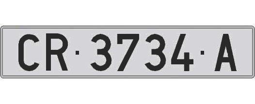 CR3734A matricula larga
