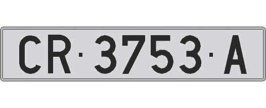 CR3753A matricula larga