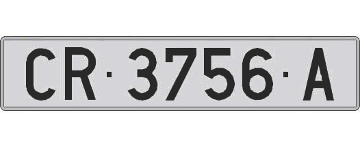 CR3756A matricula larga
