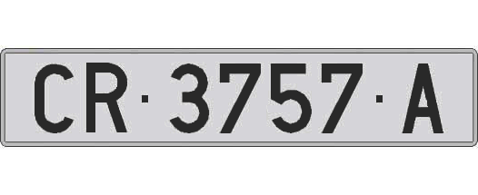 CR3757A matricula larga