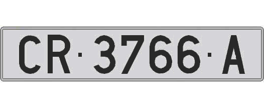 CR3766A matricula larga