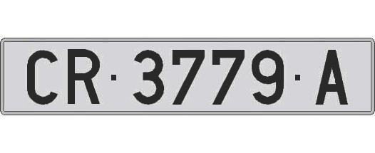 CR3779A matricula larga