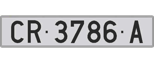 CR3786A matricula larga