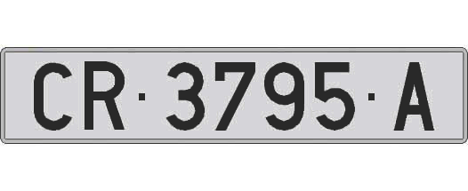 CR3795A matricula larga