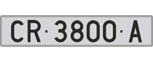 CR3800A matricula larga