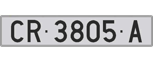CR3805A matricula larga