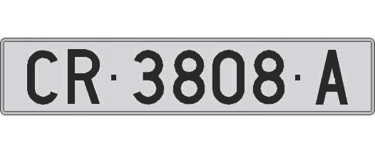 CR3808A matricula larga